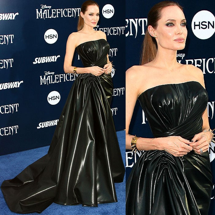 Angelina Jolie at the world premiere of Maleficent at the El Capitan Theatre in Hollywood, California, on May 28, 2014