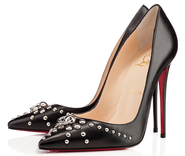 Christian Louboutin Door Knock Pumps in Black Leather
