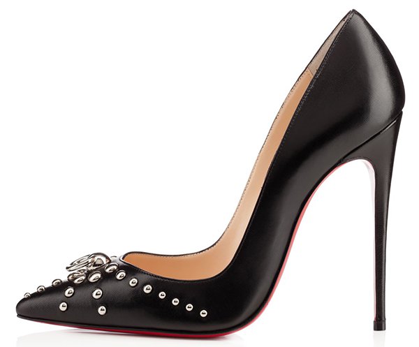 Christian Louboutin Door Knock Pumps in Black Leather