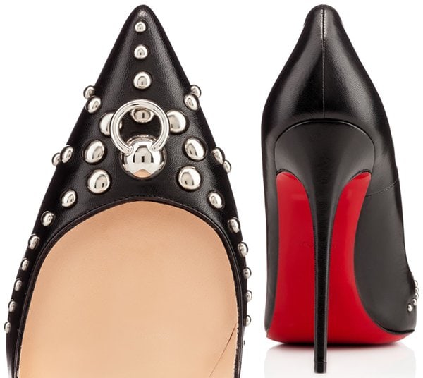 Christian Louboutin Door Knock Pumps in Black Leather
