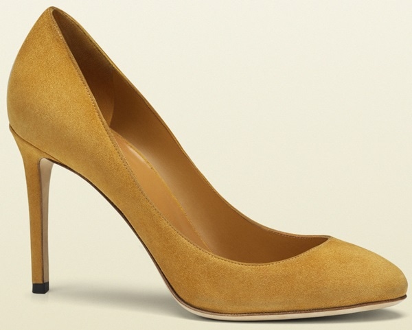 Gucci Suede Yellow Pumps