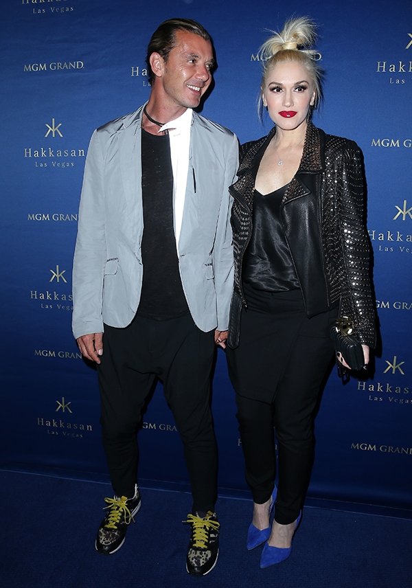 Gavin Rossdale and Gwen Stefani at Hakkasan Las Vegas' first-anniversary celebration inside MGM Grand Hotel Casino