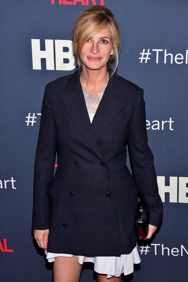 Julia Roberts attends 'The Normal Heart' New York premiere at the Ziegfeld Theatre in New York City on May 12, 2014