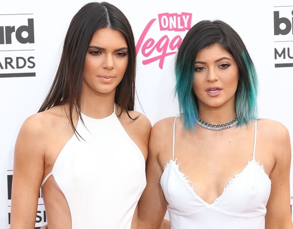Kendall and Kylie Jenner on the red carpet at the 2014 Billboard Awards held at the MGM Grand Hotel Casino in Las Vegas on May 18, 2014