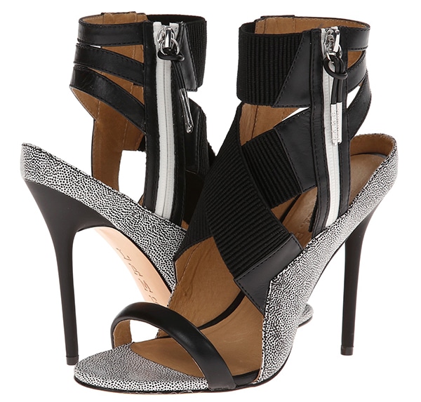 Black and White LAMB Reina Sandals