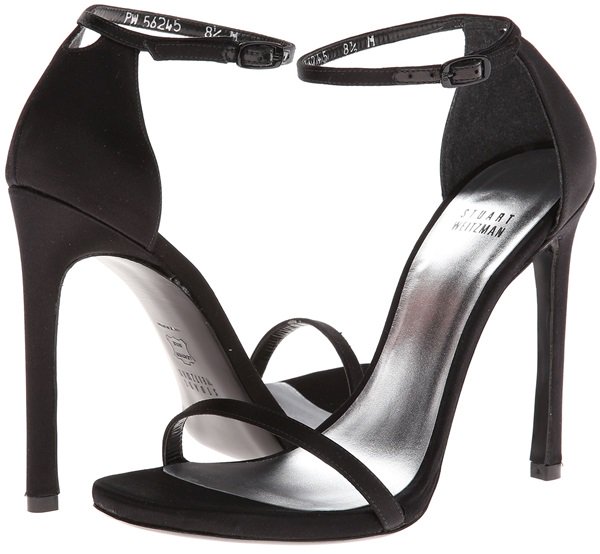 Stuart Weitzman Bridal Evening Collection Nudist Black Satin