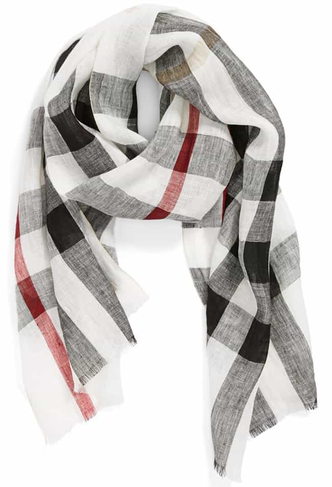 Burberry Giant Exploded Check Linen Scarf