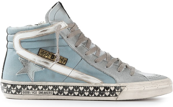Golden Goose Blue Hi-Top Sneakers