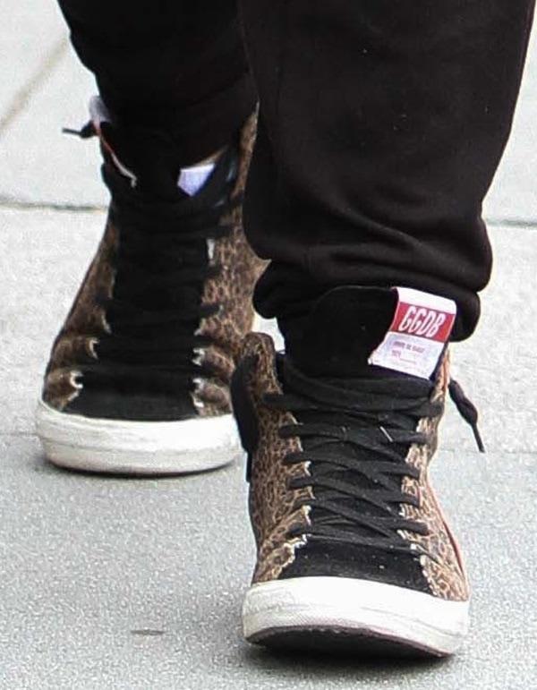 Hilary Duff rocks Golden Goose's hi-top sneakers