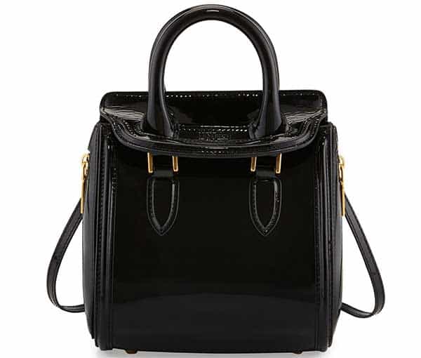Alexander McQueen Heroine Mini Patent Satchel Bag