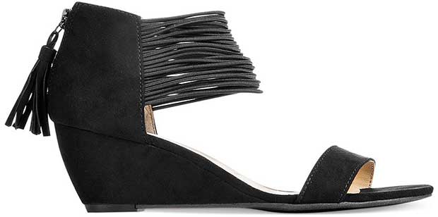 American Rag "Carllie" Demi Wedge Sandals in Black