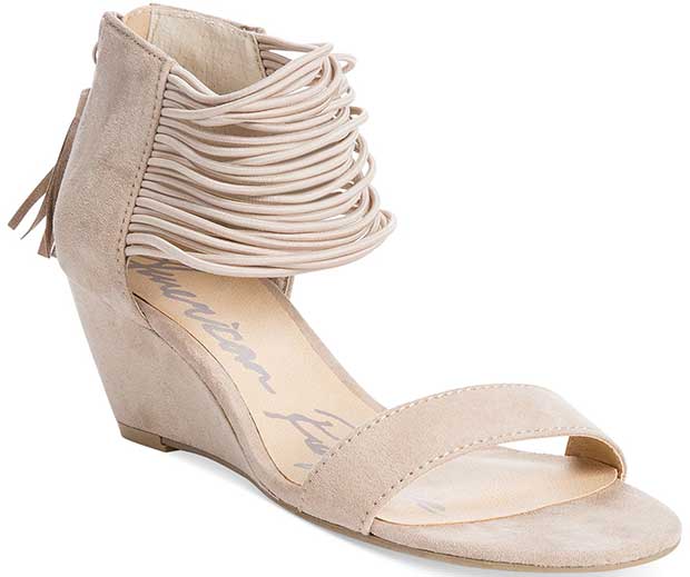 American Rag "Carllie" Demi Wedge Sandals in Taupe