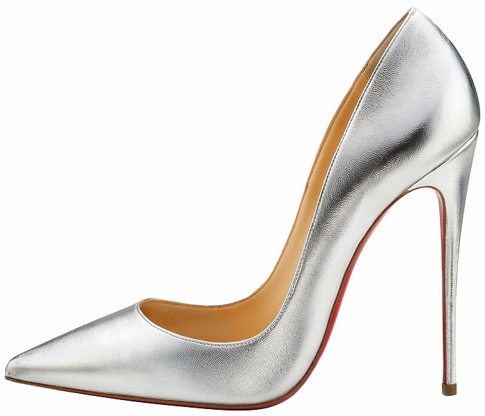 Silver Metallic Christian Louboutin "So Kate" Pumps