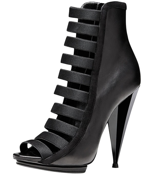 Gucci "Olimpia" High-Heel Booties in Black