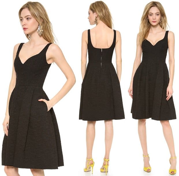 Black Jill Jill Stuart Sweetheart-Neck Dress