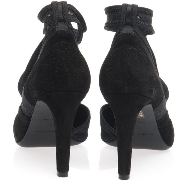 Balenciaga Mesh and Suede Pumps
