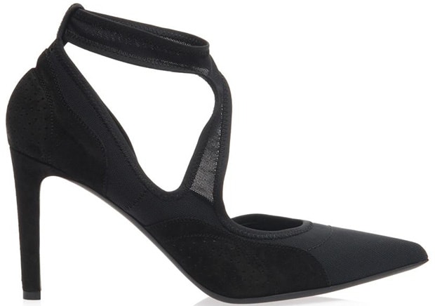Balenciaga Mesh and Suede Pumps