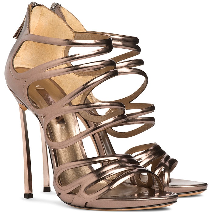 Casadei Evening "Blade" Sandals in skin
