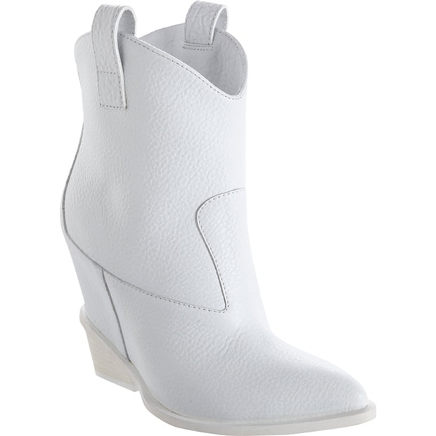 Giuseppe Zanotti Western-Style Wedge Ankle Boots in White