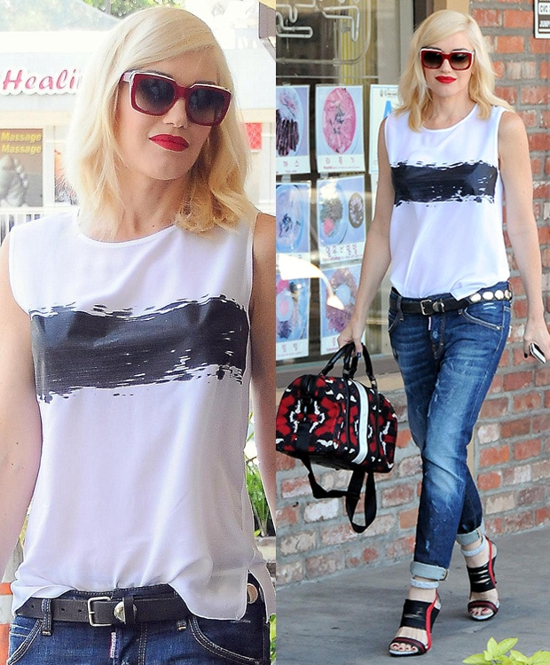 Gwen Stefani arriving at Jesun Acupuncture Clinic in Los Angeles on July 16, 2014