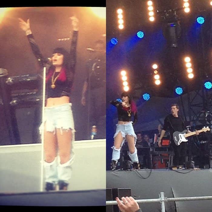 Jessie J ripped jeans