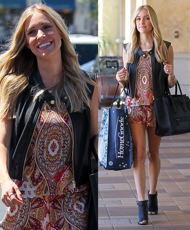 Kristin Cavallari wearing a leather vest from As by Df