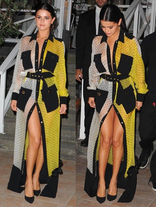 Selena Gomez turns heads in a bold, leg-baring sheer dress at the special screening of 'Rudderless' during the Ischia Global Film and Music Festival