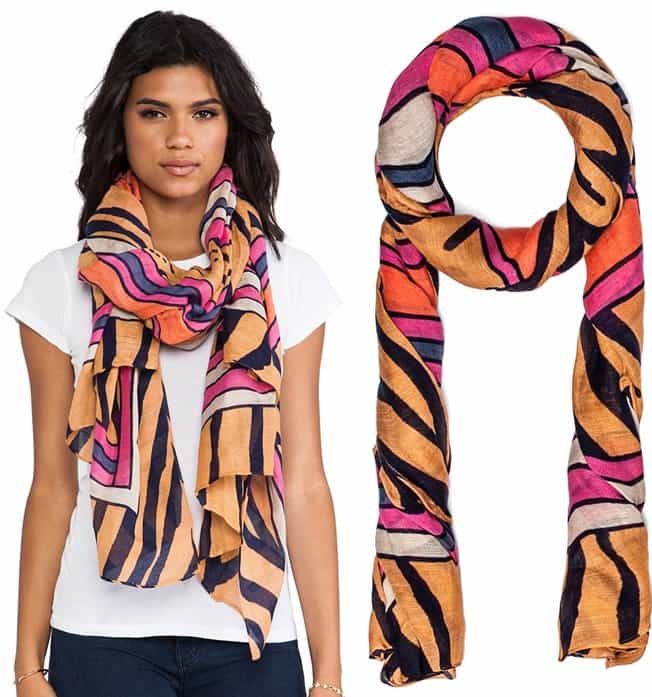 Theodora Callum Mombasa Scarf in Navy