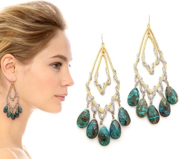 Alexis Bittar Orbiting Tear Vine Earrings