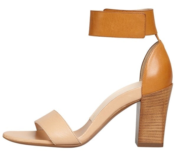 Chloe Stacked Heel Ankle Wrap Sandals