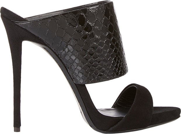 Giuseppe Zanotti Snake-Stamped Slide Sandals