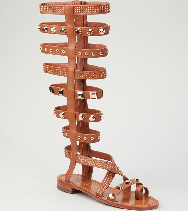 Ivy Kirzhner "Triumph" Gladiator Sandals in Cognac