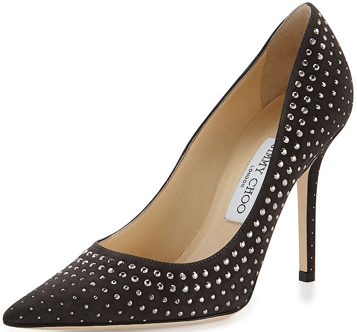Jimmy Choo "Abel" Studded Suede Pumps