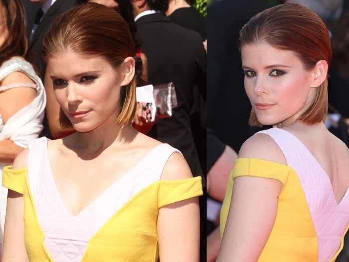 Kate Mara looked like an overcooked egg at the 2014 Creative Arts Emmy Awards