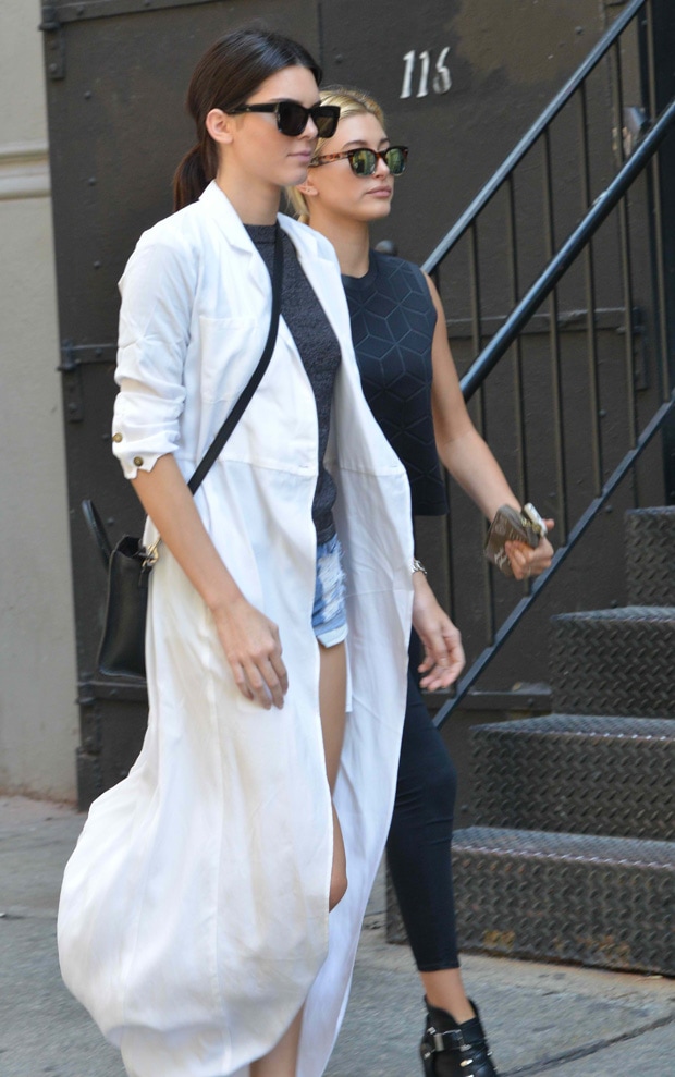 Kendall Jenner and Hailey Baldwin shopping in Soho, Manhattan