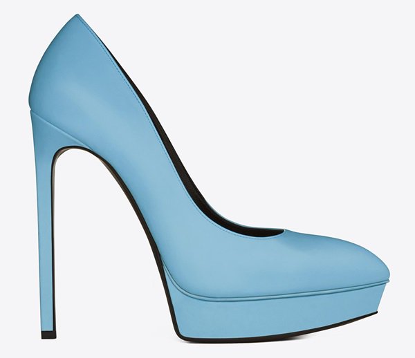 Saint Laurent "Janis" Pumps in Glacier Blue
