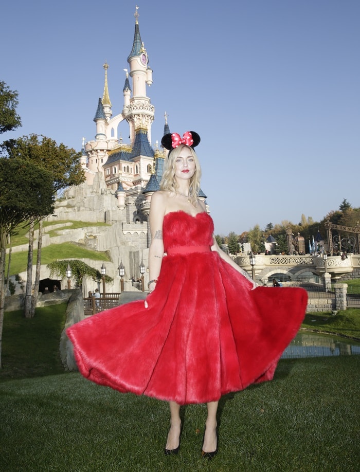 Chiara Ferragni at Disneyland Paris to celebrate 90 years of fun with Mickey launching an outstanding Christmas Season on November 17, 2018