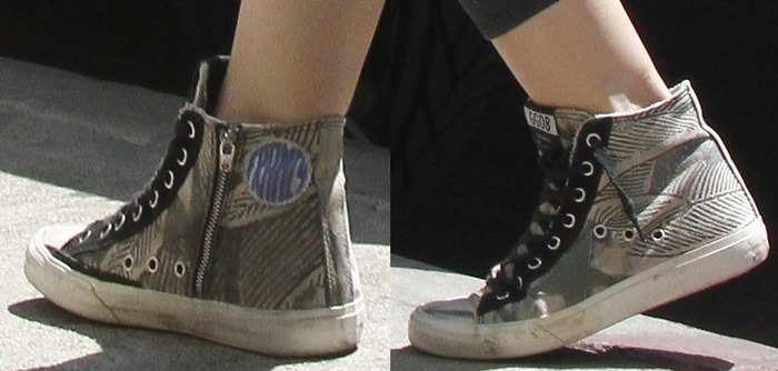 Hilary Duff wearing sneakers by Golden Goose