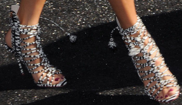 Jamie Chung shows off her feet in Sophia Webster sandals