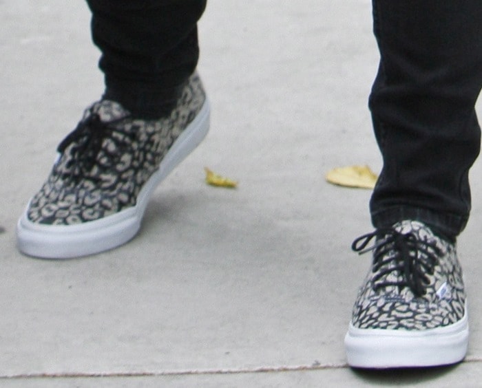 Jessica Alba's leopard-print Authentic Slim sneakers by Vans