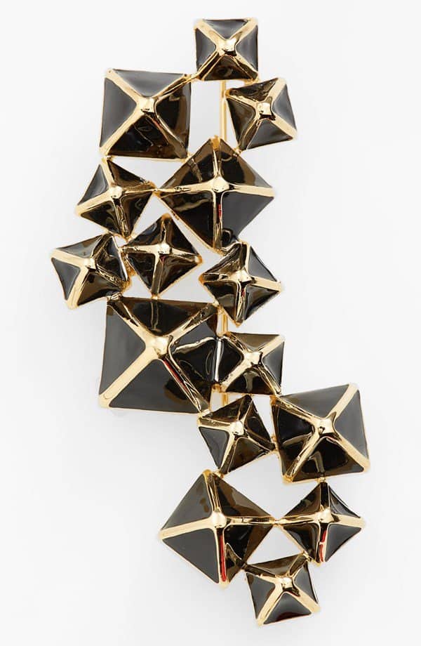 St. John Collection Enamel Pyramid Brooch