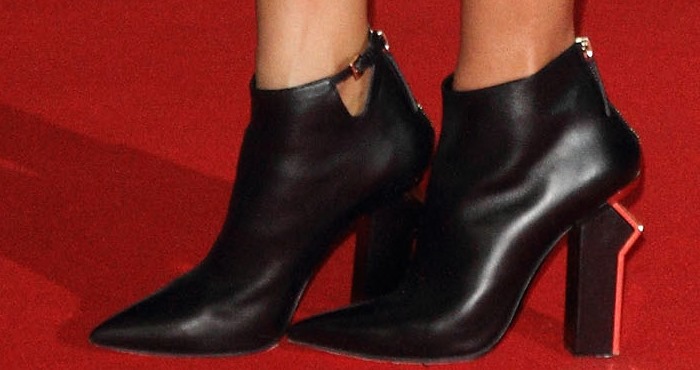 Nicole Scherzinger rocking Gianmarco Lorenzi ankle boots