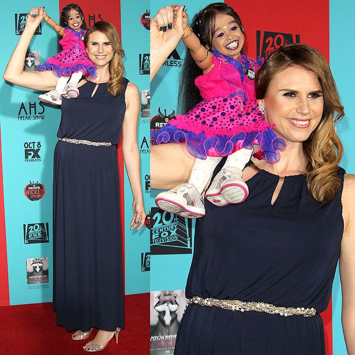 Guinness World Record holder Jyoti Amge, celebrated as the world’s smallest living woman, shared the red carpet spotlight with Amazon Eve, recognized as the world’s tallest model, creating one of the night’s most striking fashion pairings