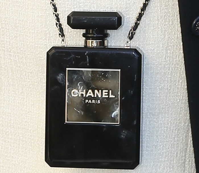 Kris Jenner's Chanel perfume bottle bag