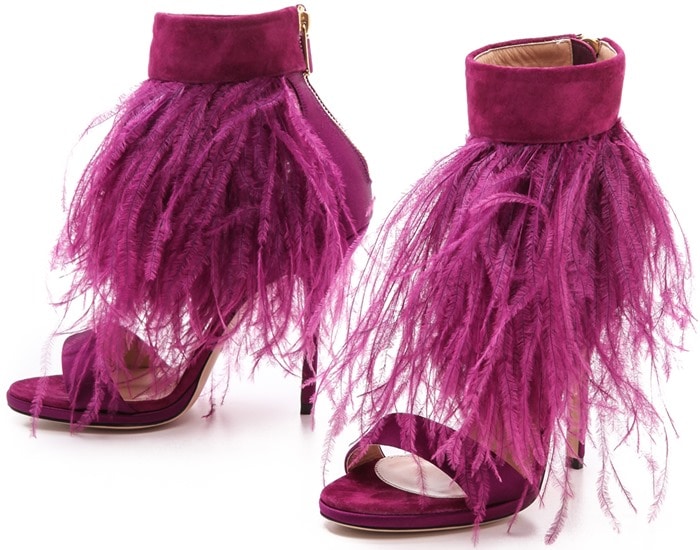Paul Andrew Purple Sofia Sandals Magenta