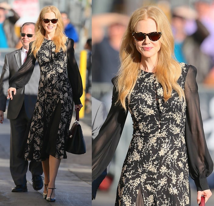 Nicole Kidman arriving at ABC Studios in New York City for her appearance on Jimmy Kimmel Live! on October 28, 2014