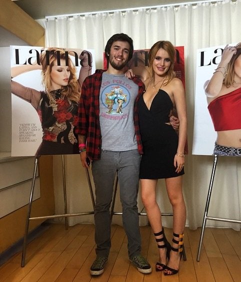 Bella Thorne posing with her brother at Latina Magazine's 30 Under 30 Party at Mondrian Los Angeles on November 13, 2014 - posted on Instagram on November 14, 2014