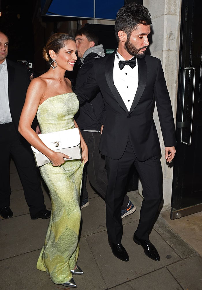 Cheryl and husband Jean-Bernard Fernandez-Versini at Katie Piper Charity Evening at Liberty Hall in London, England, on November 27, 2014