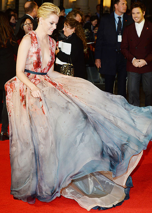 Elizabeth Banks at the world premiere of The Hunger Games: Mockingjay — Part 1 held at the Odeon Leicester Square in London, England, on November 10, 2014