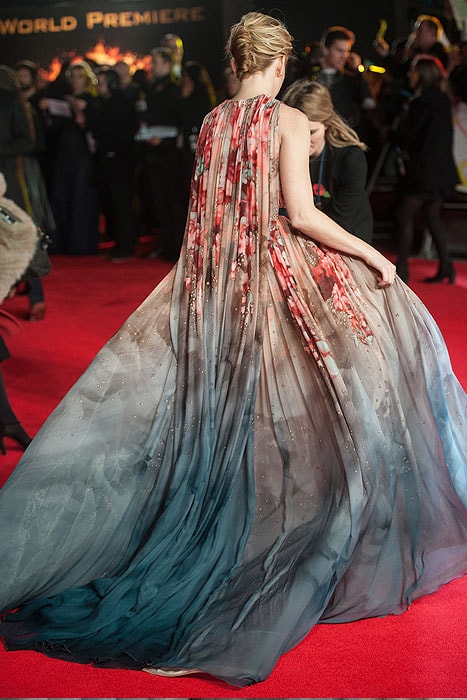 Elizabeth Banks at the world premiere of The Hunger Games: Mockingjay — Part 1 at the Odeon Leicester Square in London, England, on November 10, 2014